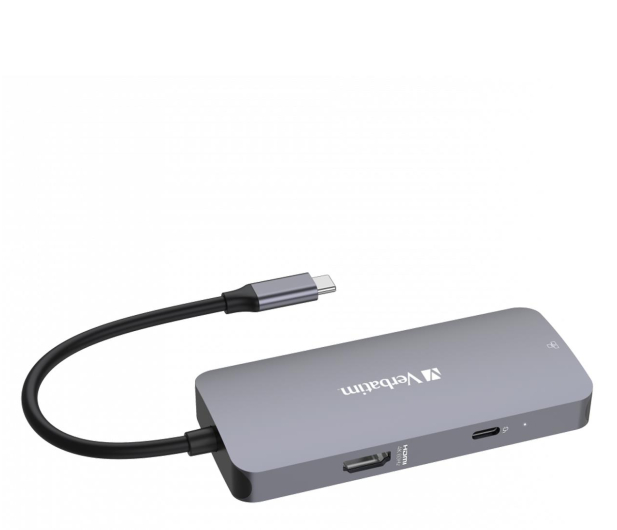 VERBATIM USB-C - 2x USB 3.0, USB-C PD, HDMI, RJ45 - 1236391 - zdjęcie 2